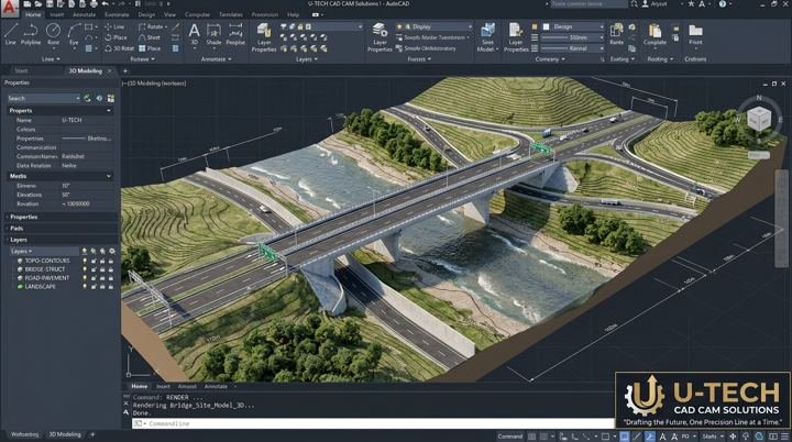 civil 3D bridge model