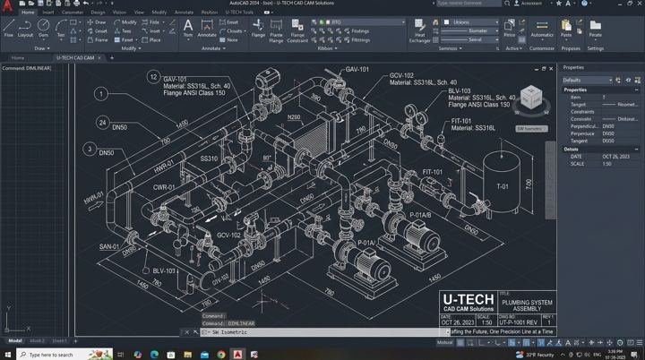 MEP piping drawing