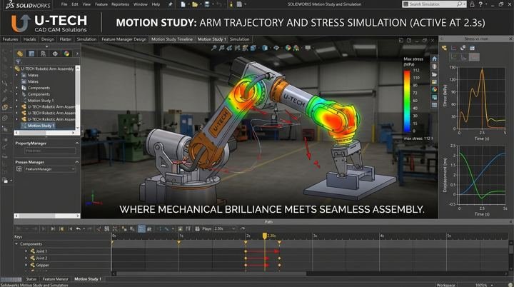 motion study of a robotic arm